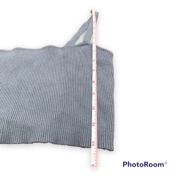 ✨Kendall & Kylie Powder Blue Crop Knit Tank - Picture 5 of 5